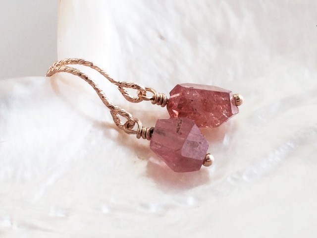 ◇天然スピネル原石◇Ｋ１４GFピアス