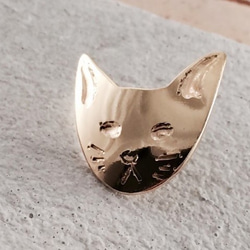 捐贈珠寶◇貓臉黃銅銷 第2張的照片