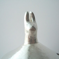 ウサギの帝王◇銀砂糖壺＋スプーン 5枚目の画像