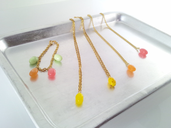 Jelly　Beans　Necklace　Yellow 2枚目の画像