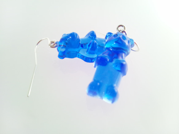 美國熊軟糖 -  SV耳環藍 第3張的照片