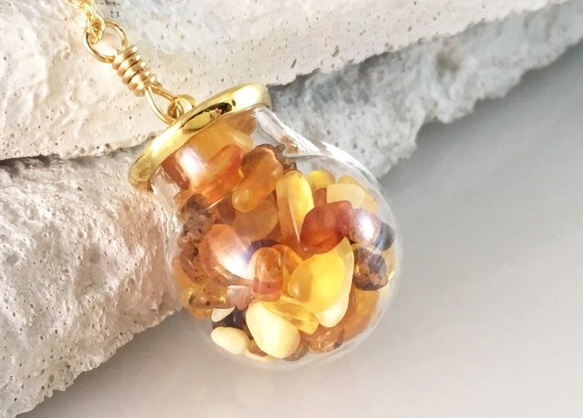 夏の期間限定SALE◇Jewel Box ◇バルト海産琥珀原石 K14GF
