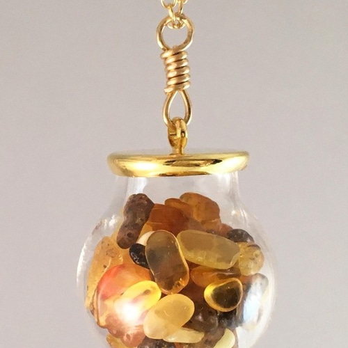 夏の期間限定SALE◇Jewel Box ◇バルト海産琥珀原石 K14GF