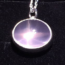 SALE スター・ローズクォーツ SV in high TP Pendant　25.5ｃｔ 5枚目の画像