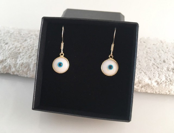 Evil Eye ◆邪眼除け御守り◆ＳＶ ピアス／イヤリング 1枚目の画像