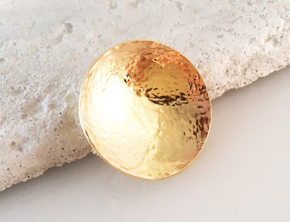 満月のブローチ　真鍮