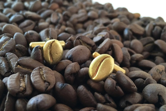 咖啡豆◇黃銅袖口 第5張的照片