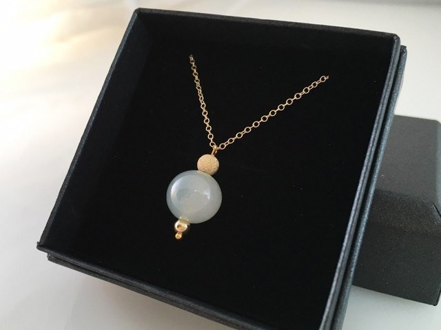 ビルマ産天然翡翠◇K14GF Pendant with Chain