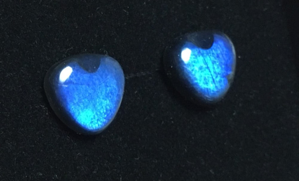芬蘭珠寶◆光譜光（Spectrolite）◆心形K14GF耳環 第1張的照片