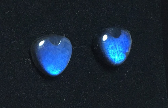 芬蘭珠寶◆光譜光（Spectrolite）◆心形K14GF耳環 第2張的照片