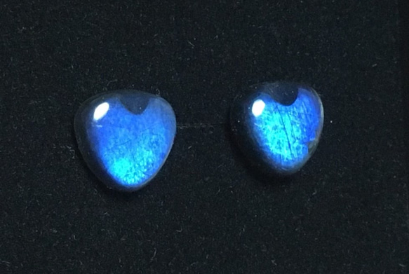 芬蘭珠寶◆光譜光（Spectrolite）◆心形K14GF耳環 第4張的照片