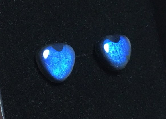 芬蘭珠寶◆光譜光（Spectrolite）◆心形K14GF耳環 第5張的照片
