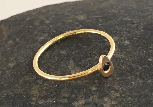 Black Diamond ◆K14 Ring size#10