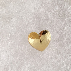 Golden Heart◆真鍮鍛金ピンブローチ 3枚目の画像