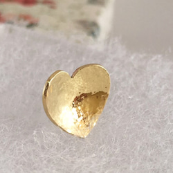 Golden Heart◆真鍮鍛金ピンブローチ 5枚目の画像