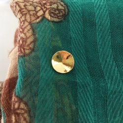 Creema限量◆小金色滿月+一片海◆黃銅鍛造金針胸針 第3張的照片