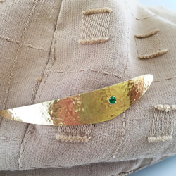 蜻蜓羽毛◇黃銅+翡翠胸針 第2張的照片