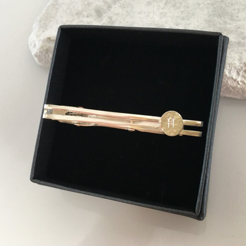 イニシャル刻印◇シルバーネクタイピン◇メンズアクセサリー