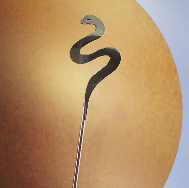 神蛇　真鍮かんざし