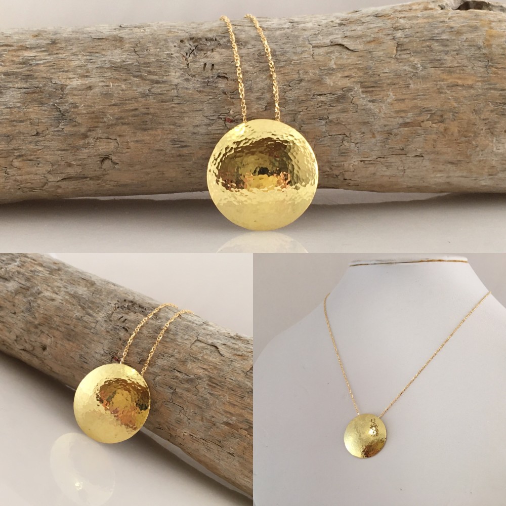 K18ゴールドペンダント◇Full Moon