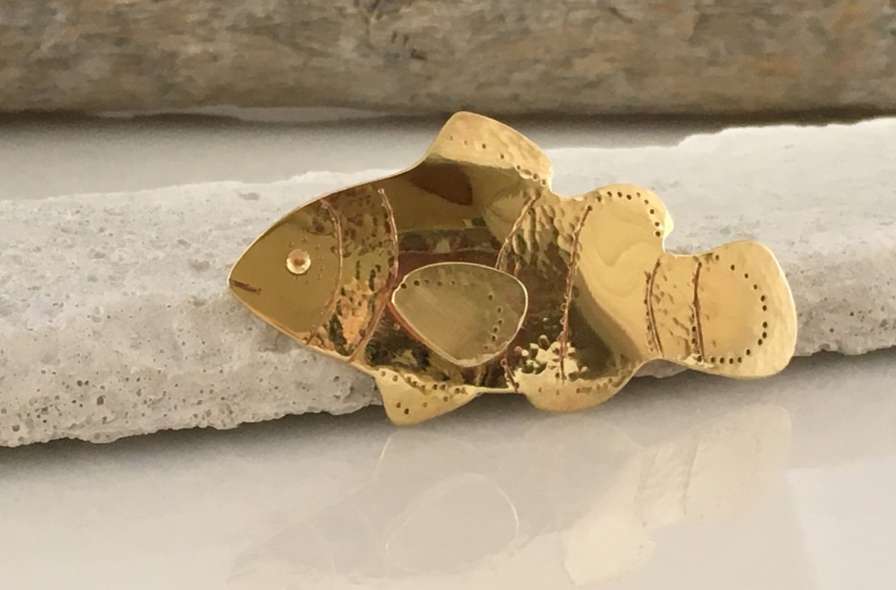 クマノミ☆真鍮ブローチ/帯留め