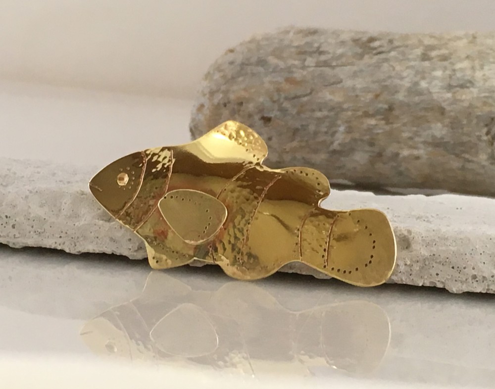 クマノミ☆真鍮ブローチ/帯留め