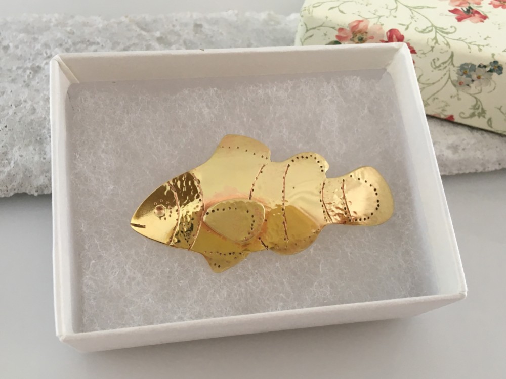 クマノミ☆真鍮ブローチ/帯留め