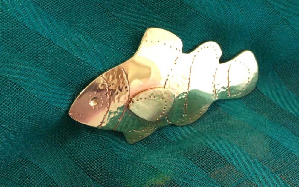 クマノミ☆真鍮ブローチ/帯留め