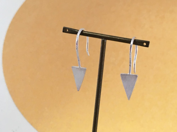 三角形◇triangle◇Silver ピアス 4枚目の画像