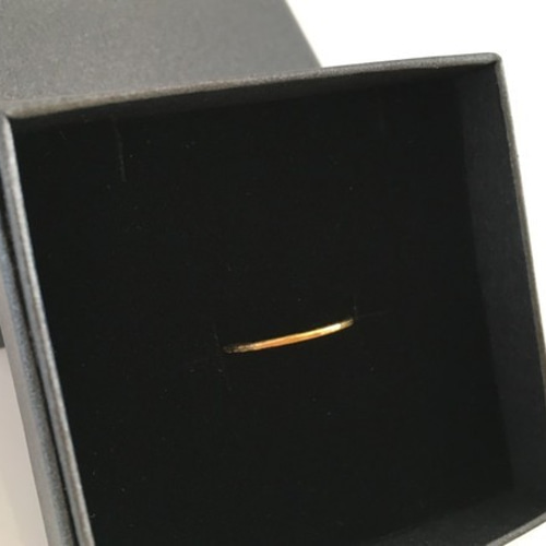 茶*様 K24 Pure gold ring 9.5号 刻印あり K24 Pure Gold Ring◇純金の指輪/リング（0.9mm幅） 指輪