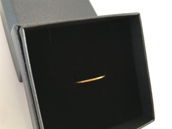 K24 Pure Gold Ring◇純金の指輪/リング（0.9ｍｍ幅） 5枚目の画像