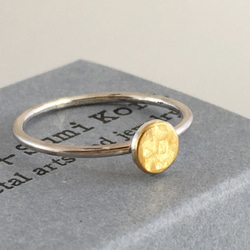 Full Moon ◇K24 Pure Gold +Silver Ring◇純金+銀◇満月の指輪/リング 5枚目の画像