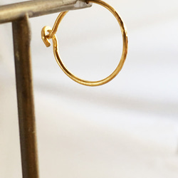 K24 純金圈形耳環◇純金圈形耳環◇單耳 第1張的照片