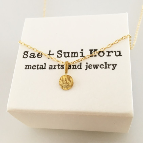 小さな満月の純金ペンダントトップ◇K24 Pure Gold Full Moon 小さな満月の純金ペンダントトップ◇K24 Pure Gold Full Moon