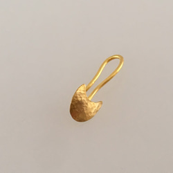 K24 Pure Gold Cat Face Earrings ◇純金猫フェイスピアス/ホック・クリップタイプ◇片耳 7枚目の画像