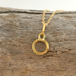 K24 Pure Gold Ring Pendant ◇純金の輪 ペンダントトップ 1枚目の画像