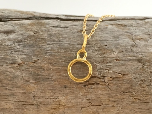 K24 Pure Gold Ring Pendant ◇純金の輪 ペンダントトップ 1枚目の画像