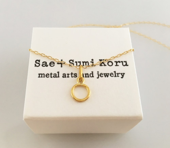 K24 Pure Gold Ring Pendant ◇純金の輪 ペンダントトップ 7枚目の画像
