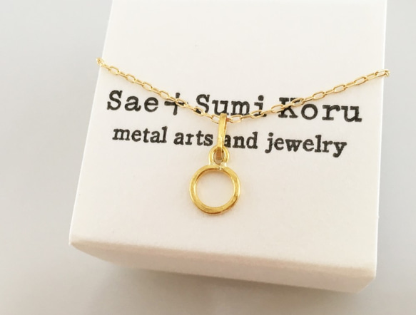 K24 Pure Gold Ring Pendant ◇純金の輪 ペンダントトップ 8枚目の画像