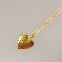 K24 Pure Gold Heart◇ハートの純金ペンダントトップ 2枚目の画像