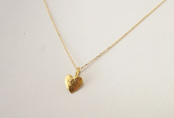 K24 Pure Gold Heart◇ハートの純金ペンダントトップ 7枚目の画像