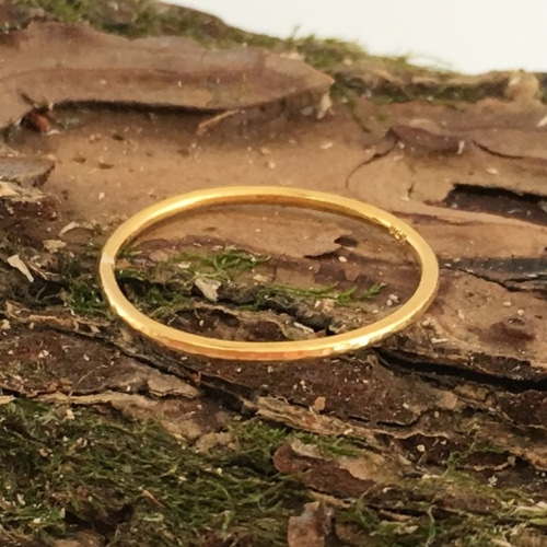 茶*様 K24 Pure gold ring 9.5号 刻印あり Made-to-order K24 Pure Gold Ring Pure gold ring 2 0.9 mm