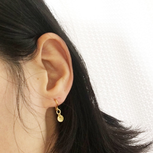 （美品）MAIDEN E-58 ゴールドピアス K24 Pure Gold Classic Earrings◇純金のクラシックピアス