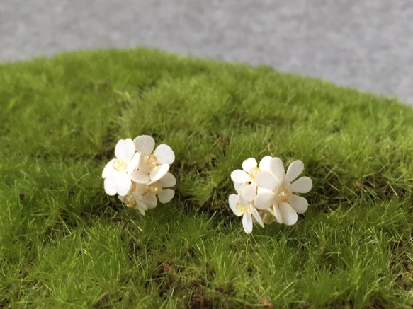 ピアス：Paper Flower Earrings No.2 1枚目の画像