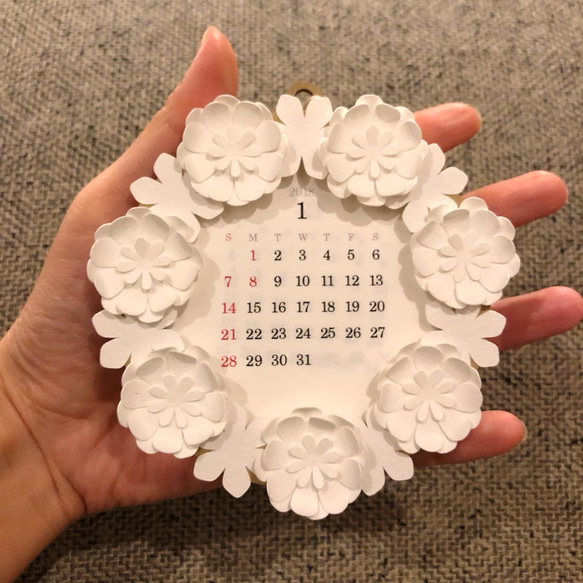 【値下げしました】2018 Wreath Calendar リースカレンダー 4枚目の画像