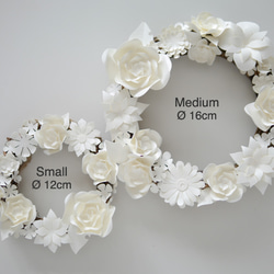 Paper Flower Wreath (Small) 3枚目の画像