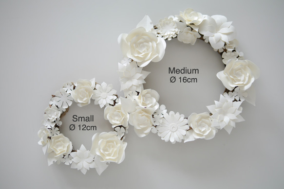 Paper Flower Wreath (Small) 3枚目の画像