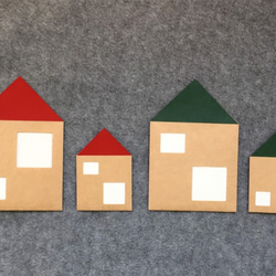 お札が入る家型ぽち袋（赤）・Petit House Envelops (Red) 4枚目の画像