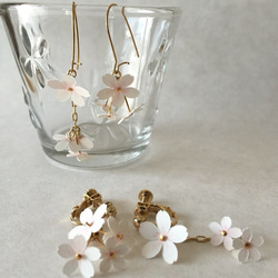イヤリング：桜ver. Paper Flower Earrings 1枚目の画像