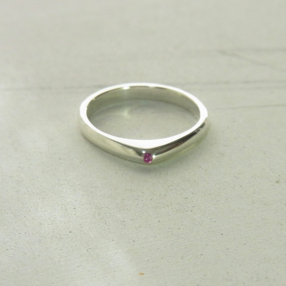 mine　リング/ SV925,ピンクサファイア